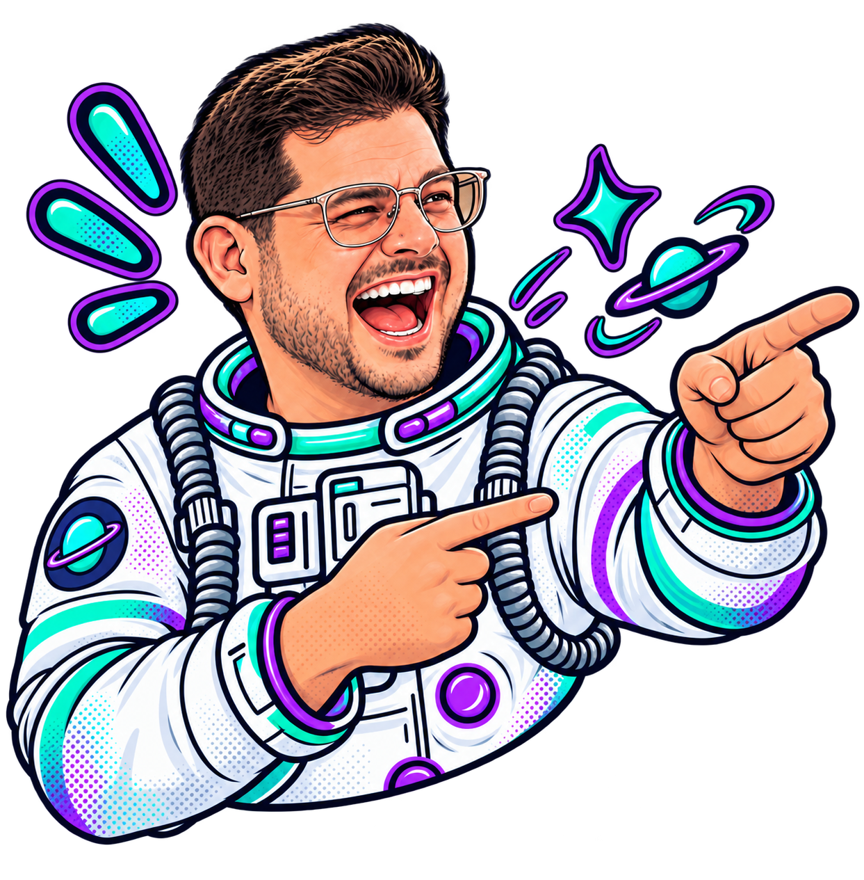 Daniel reaccionando con una carcajada