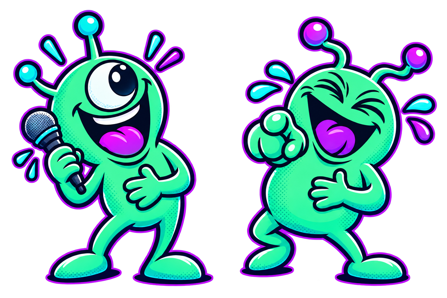 Los dos aliens de Qué Marciano Show riendo